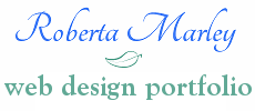 Roberta Marley, web design portfolio